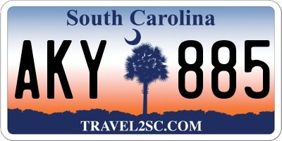 SC license plate AKY885