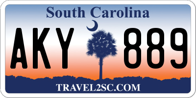 SC license plate AKY889