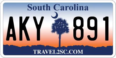 SC license plate AKY891