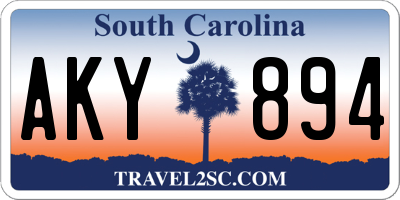 SC license plate AKY894