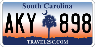 SC license plate AKY898