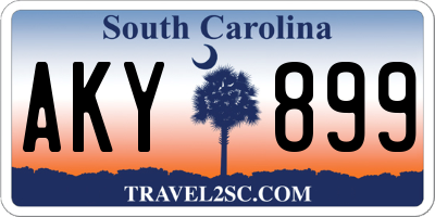 SC license plate AKY899