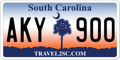 SC license plate AKY900