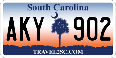 SC license plate AKY902