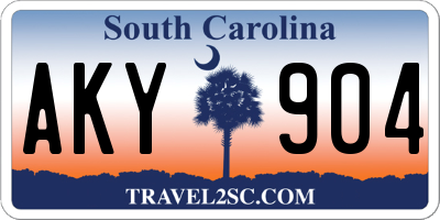 SC license plate AKY904