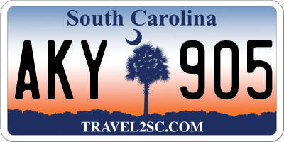 SC license plate AKY905