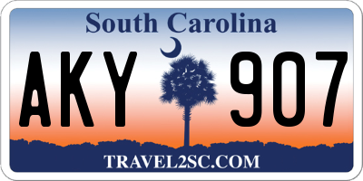 SC license plate AKY907