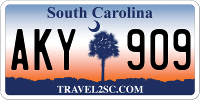 SC license plate AKY909