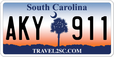 SC license plate AKY911