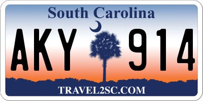 SC license plate AKY914