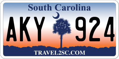 SC license plate AKY924