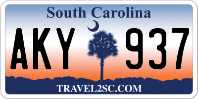 SC license plate AKY937