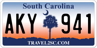 SC license plate AKY941