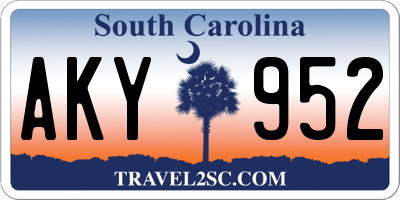SC license plate AKY952