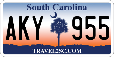 SC license plate AKY955