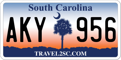 SC license plate AKY956