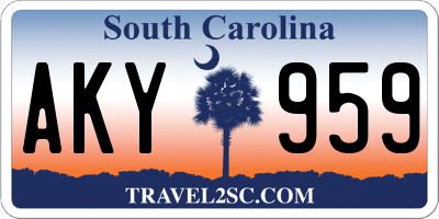 SC license plate AKY959