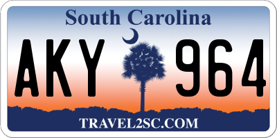 SC license plate AKY964