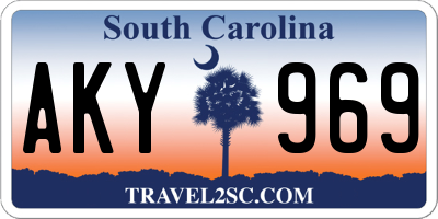 SC license plate AKY969
