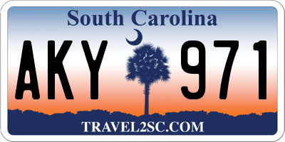 SC license plate AKY971