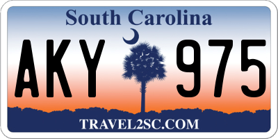 SC license plate AKY975