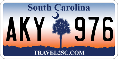 SC license plate AKY976