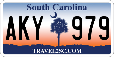 SC license plate AKY979