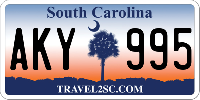 SC license plate AKY995