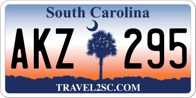 SC license plate AKZ295