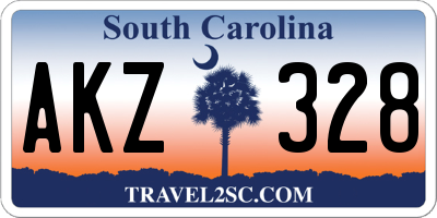 SC license plate AKZ328