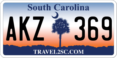 SC license plate AKZ369