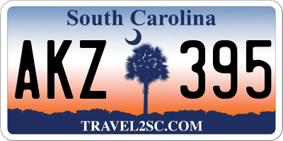 SC license plate AKZ395