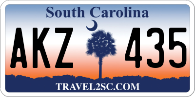 SC license plate AKZ435