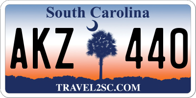 SC license plate AKZ440