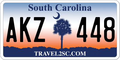 SC license plate AKZ448