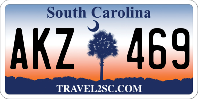 SC license plate AKZ469