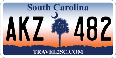 SC license plate AKZ482