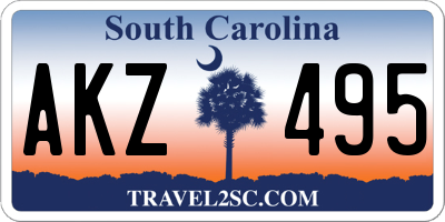 SC license plate AKZ495