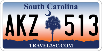 SC license plate AKZ513
