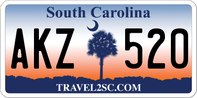 SC license plate AKZ520
