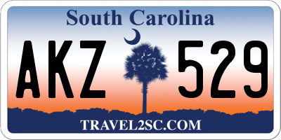 SC license plate AKZ529