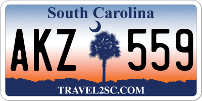 SC license plate AKZ559