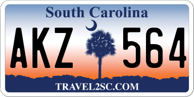 SC license plate AKZ564