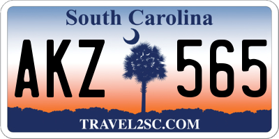 SC license plate AKZ565