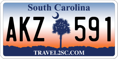 SC license plate AKZ591