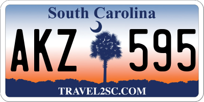 SC license plate AKZ595