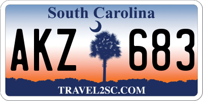 SC license plate AKZ683