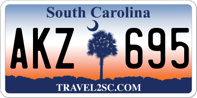 SC license plate AKZ695