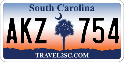 SC license plate AKZ754