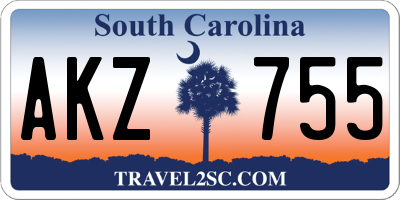SC license plate AKZ755